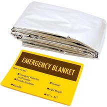 Emergency Blanket 52&quot; x 84&quot; Camping Hunting First Aid Rescue Survival Tool  - £6.40 GBP