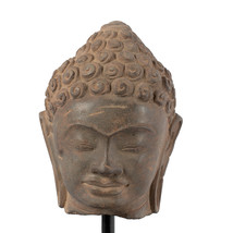 Antik Dvaravati Stil Thai Stein Buddha Kopf Statue - 27cm/27.9cm - £560.53 GBP