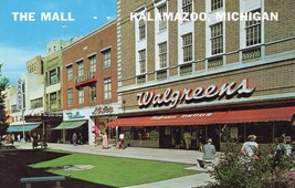 Vintage Walgreens Burdick Mall Post Card Kalamazoo Michigan Unposted 4x6 - £15.89 GBP