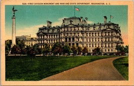 Washington D.C. First Division Mon. War State Dept UNP 1930-45 Vintage Postcard - £7.36 GBP