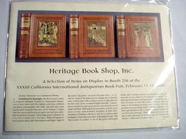 Heritage Book Shop 2000 California International Book Fair Catalog - £9.57 GBP