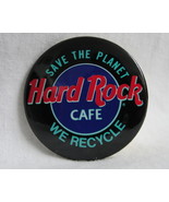 Pinback Button Hard Rock Cafe Vintage Save The Planet We Recycle Black R... - £7.83 GBP
