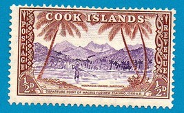 Cook Islands (mint) Stamp (1949) 1/2p Maori Departure Point Scott Cat #1... - £2.37 GBP