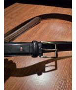 Tommy Hilfiger Leather Belt 58 60 Coated Handcrafted Black TAEC - $497.15 MXN