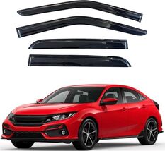 KPY Window Visor Compatible with Honda Civic Hatchback 2016-2021, 4PC Ra... - $27.54