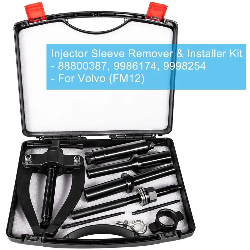 Injector Nozzle/Cup/Sleeve/Tube Remover &amp; Installer Set for Volvo and Mack Tru - £298.31 GBP