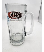 Vintage A&amp;W Root Beer Soda Mug  7”Tall Dimple Sides Heavy Glass No Chips - £11.41 GBP