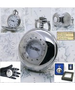 Silver Color Pocket Watch Half Hunter for Men Arabic Numbers on Fob Chai... - $19.99