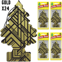 Little Trees Hanging Car Air Freshener Gold Pack of 24 New - £10.33 GBP