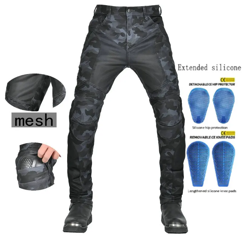 Loong Biker Motorcycle Riding Pants Summer Motocross Super Fit Slim Protection - £62.07 GBP+
