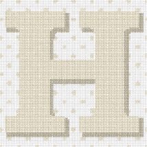 Pepita Needlepoint Canvas: Polka Dot Letter H Tan, 7&quot; x 7&quot; - £39.96 GBP+