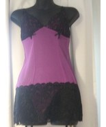 baci lingerie LACE MINI SKIRT Purple Black  S/M - $14.01