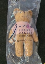 SEALED Avon 2001 Breast Cancer Crusade Bear Rosie 6.5&quot; Plush Brown Teddy (A1) - £13.36 GBP