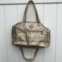 Kipling Elysia Satchel Tote Crossbody Shoulder Bag Rose Gold Metallic Purse - $45.53