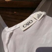Cato&#39;s Tank Top Fancy Cut -Slit in Back  Polyester Feels like Silk  Medium - £7.79 GBP