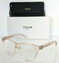 Brand New Authentic Celine Cl 50019 Eyeglasses 072 Transparent Pink CL50019F - $178.19