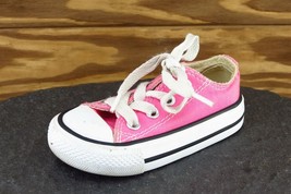 Converse All star Toddler Girls 4 Medium Pink Low Top Fabric - £12.26 GBP