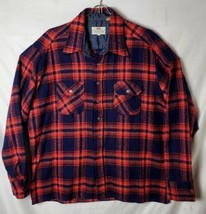 Fruit Of The Loom Men XL Plaid Flannel Long Sleeve Vintage Button Down S... - $53.46