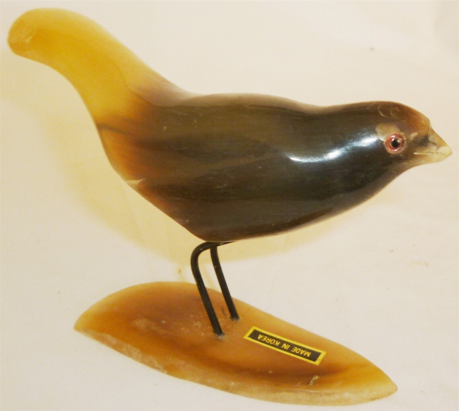BEAUTIFUL HORN CARVING FIGURINE BIRD 59 - $4.00
