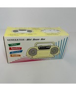 NIB VTG Generation Mini Baby Boom Box AM/FM Portable Radio 7 in. long Mo... - $27.28