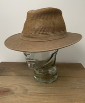Henschel Safari Hat Earth Brown Packable Medium Mesh/Canvas Excellent US... - £35.00 GBP