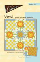 Moda University FRESH Picnic Quilt Fabric Pattern 54&quot; x 54&quot; + Placemat P... - £2.00 GBP