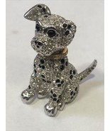 CAROLEE  LTD.EDITION BROOCH SWAROVSKI DALMATIAN DOG. Gift Vintage - £33.46 GBP