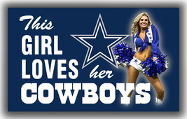 Dallas Cowboys Football Team Memorable Flag 90x150cm3x5ft Cowboys Girl Banner - £11.95 GBP