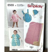 SIMPLICITY 8569 Sewing Pattern Baby Blanket Bunting Romper Panties Jacke... - $7.84