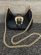 Versace Couture Jeans Black Crossbody Bag for Women Detachable Chain Strap - £90.67 GBP