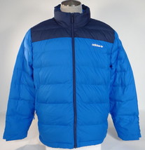 Adidas Praeztige Synth Blue Zip Front Puffer Jacket Men&#39;s XL NWT - £134.49 GBP