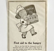 1916 Campbell&#39;s Tomato Soup Advertisement First Aid Food 15.5 x 5&quot; LGADYC3 - $20.98