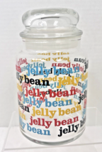 Vintage 1980&#39;s Jelly Bean Colorful Glass Jar /Container With Stopper 7” - $16.34
