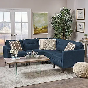 Christopher Knight Home Emmie Mid-Century Modern 5-Piece Sectional Sofa,... - $1,580.99