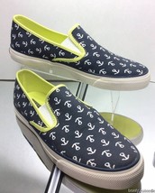 NEW SPERRY TOP-SIDER Mariner Navy/Limeade Anchor Canvas Casual Shoes (Si... - $29.95