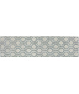Maddox 5650 Hand Knotted Wool Runner Rug, Blue - 62 ft. 6 in. x 10 ft. - £324.30 GBP