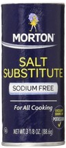 Morton Salt Substitute, Sodium Free, 3.12 Ounce - $9.85