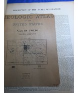 Geologic Atlas of the United States NAMPA FOLIO IDAHO OREGON #103 1897 - $54.04 CAD