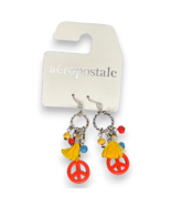 Aeropostale Bohemian Peace Sign Earrings, 3&quot; Dangling Tassels, Yellow Be... - €10,37 EUR