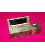 Vintage Antique Silver 800 Italy Lipstick Holder Compact with Mirror Tur... - $105.00