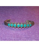 Vintage Bell Sterling Turquoise Fred Harvey Era Bracelet and RingSet Rin... - €99,12 EUR