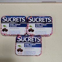 3X Sucrets Sore Throat Cough Vapor Cherry 18 Lozenges In Each Tin 01/2025 - $40.09