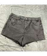 Wild Fable Super High-Rise Women&#39;s Size 16 Black Denim Cut-Off Shorts - $177.07 MXN