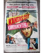 LEE VAN CLEEF: (KANSAS CITY CONFIDENTIAL) RARE FILM NOIR 1952 MOVIE POSTER - $7,264.08 MXN
