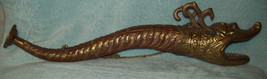 Vintage Brass and Copper Dragon Horn w/ Chain 15&quot; long - £19.14 GBP