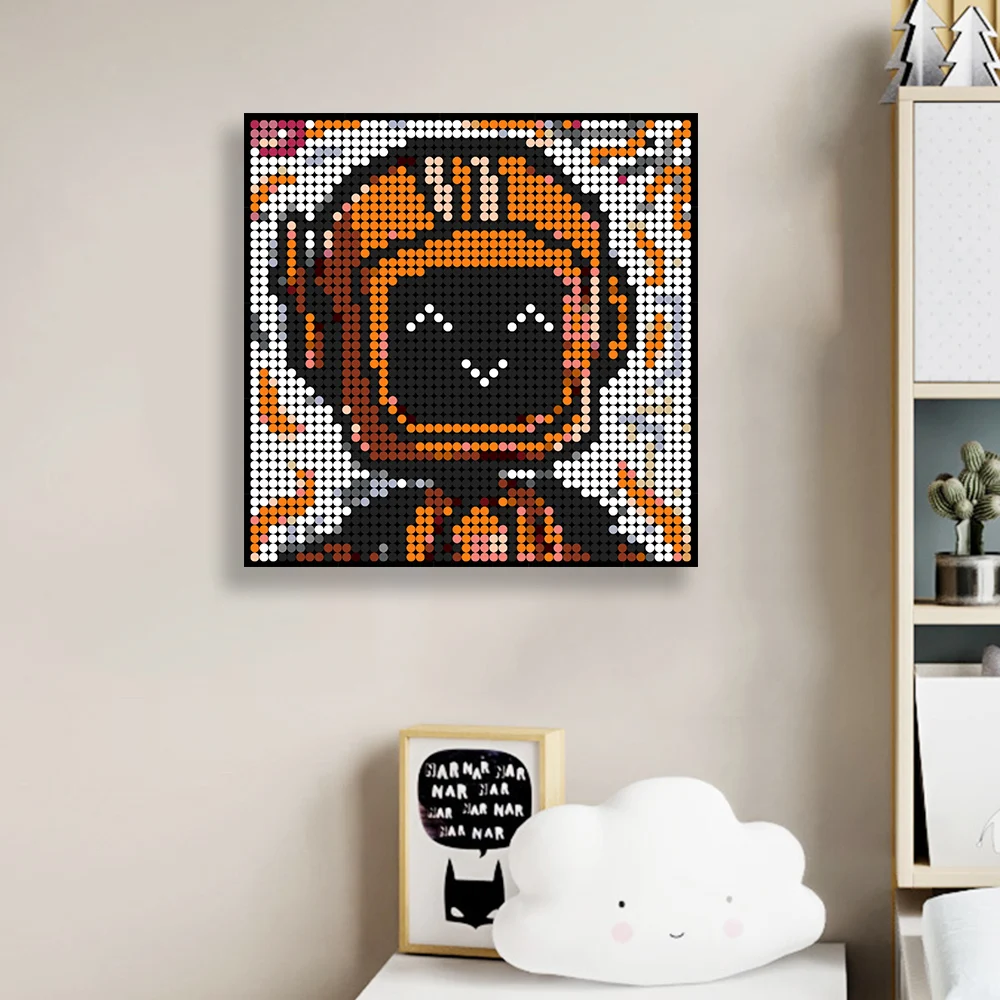 Cartoon Movie Mosaic Love MOC Death Robot Pixel Art Bricks Building Blocks MOC - £84.83 GBP