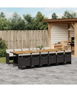  Patio Dining Set Set of 12 Black and Brown - $35,448.20 MXN