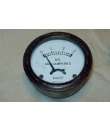 EMICO Meter Milliamperes DC 0-3 MA   panel meter  2&quot; AS-IS Untested Vintage - $15.00