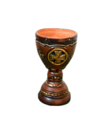 VINTAGE HANDMADE HUGE CERAMIC GOBLET - $747.67 MXN