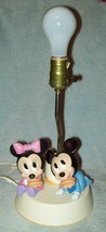 Mickey Minnie Mouse Lamp Night Light Dolly Inc Vintage plush lot Goofy D... - $22.00